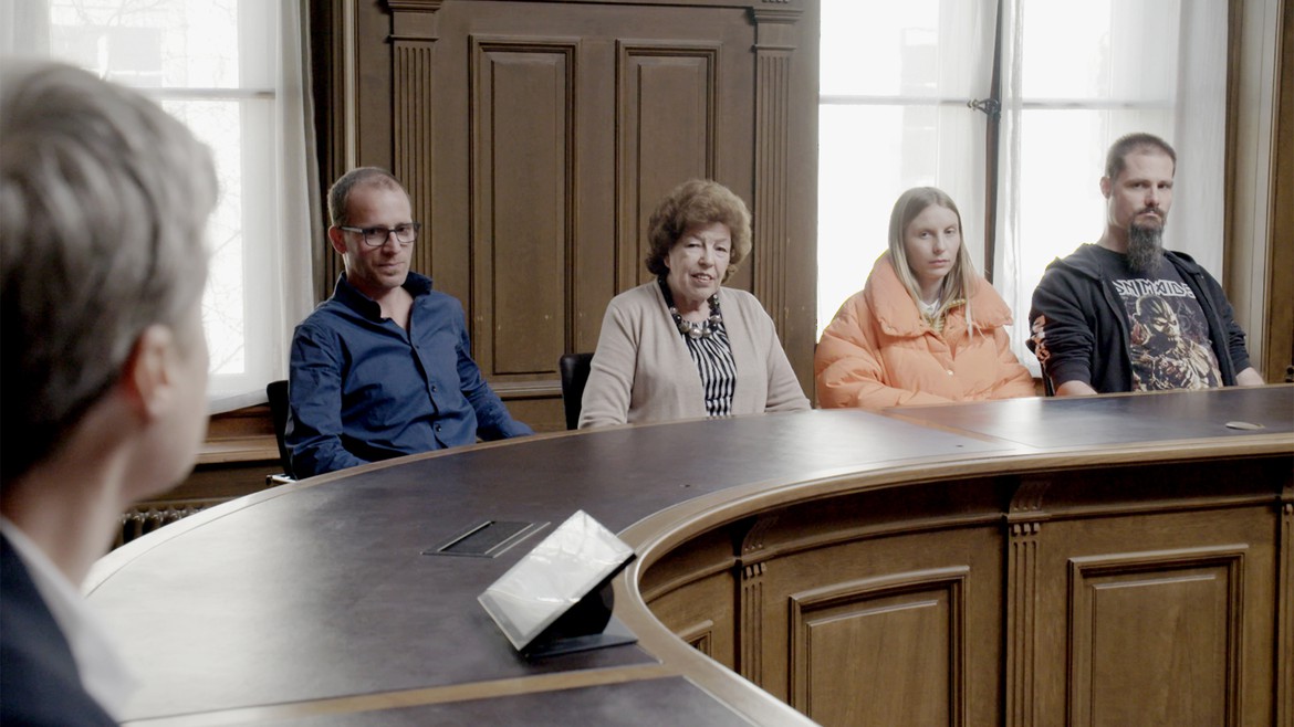 Gerichtsverhandlung: Stefan Gysel, Ruth Andrea, Maya Hotareck, Thomas Beutler