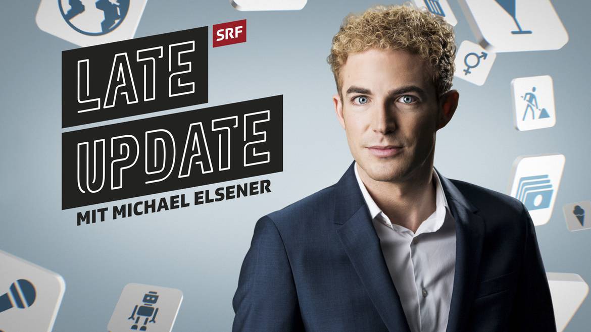 Keyvisual Late Update mit Michael Elsener als Host