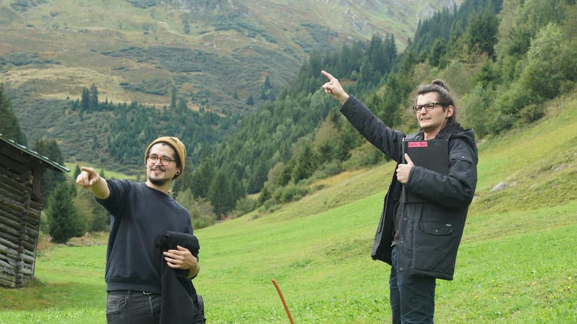 Die beiden Regisseure Carlo Beer und Urs Berlinger beim Locationscouting.