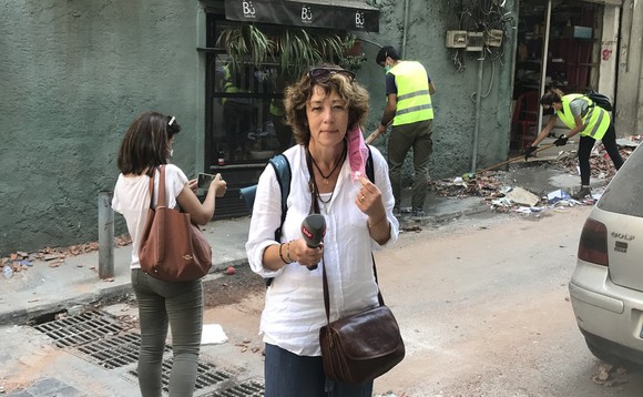 Korrespondentin Susanne Brunner nach einer Explosion in Beirut