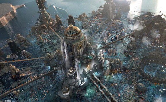 Atlantis-Konzept-Kunst für den Film Aquaman
